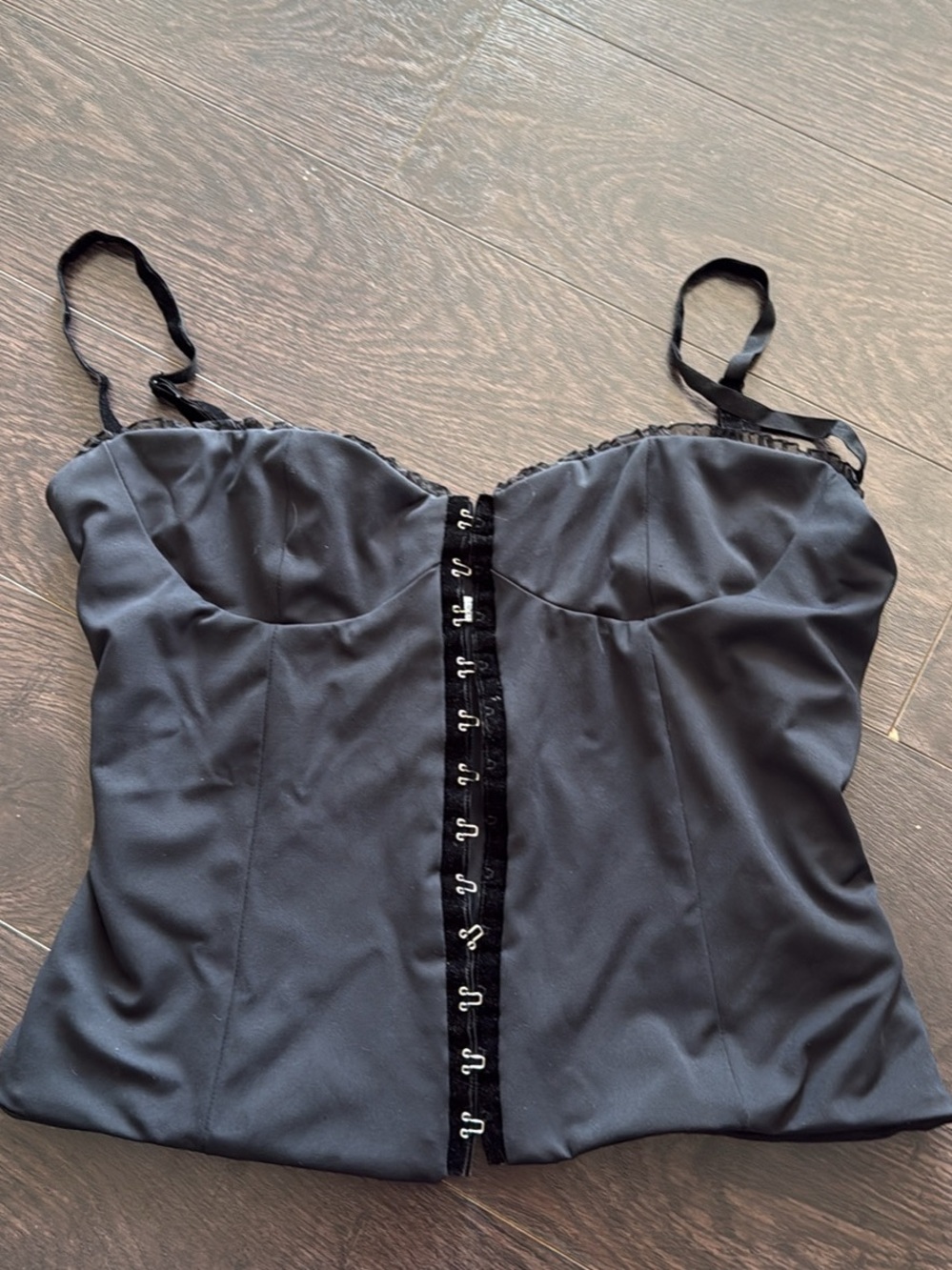 Black Hook-and-Eye Bustier Top - Women